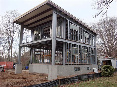 house made of metal|houses built with steel framing.